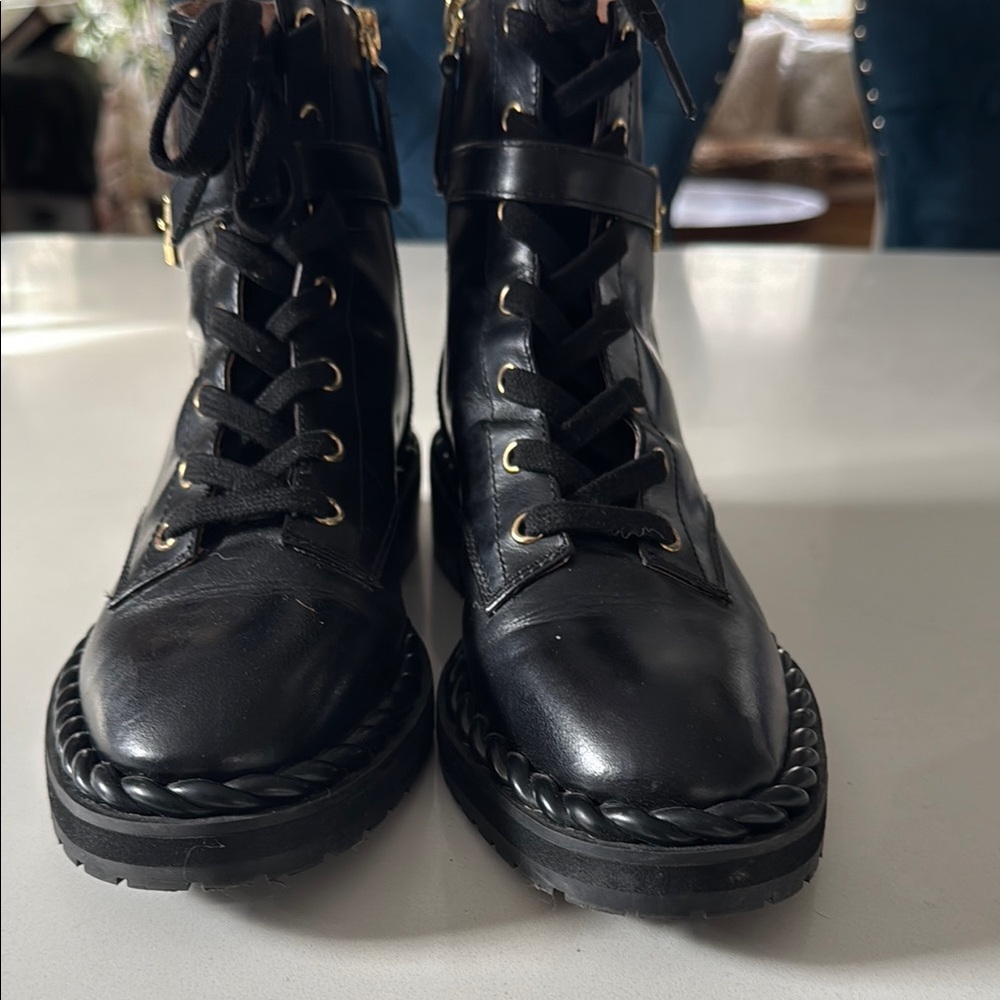 Women's Black Leather Ankle Boots